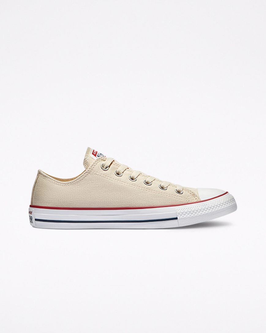 Men\'s Converse Chuck Taylor All Star Classic Low Top Shoes Beige White | AU 108C4W